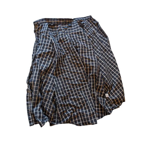 Van Heusen Studio Shirt Mens 3XLT Button Up Long Sleeve Cotton Plaid Blue Gray - Picture 3 of 15